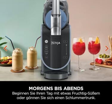 Машина для приготування смузі Ninja SLUSHi, для смузі, коктейлів, фраппе, молочних коктейлів та замороженого соку, без льоду, технологія WhisperChill, об'єм 1.9 л, Orange FS301EUOR