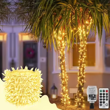 Гірлянда 100 м 800 LED для вулиці та дому, водонепроникна, 8 режимів, з пультом, таймером, для Хелловіну та Різдва
