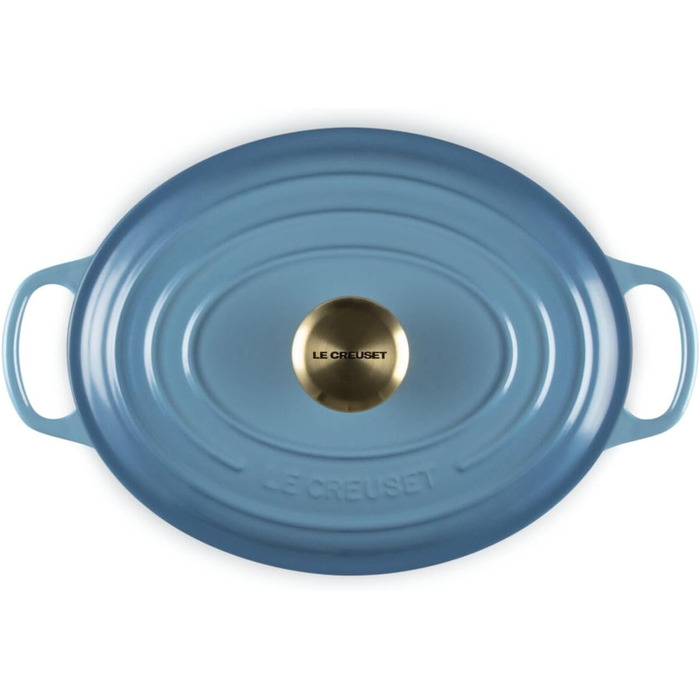 Le Creuset Signature Чавунна сковорода з кришкою, овальна, 29 см, 8.9 л, для всіх типів плит, Kirschrot (Вишня)