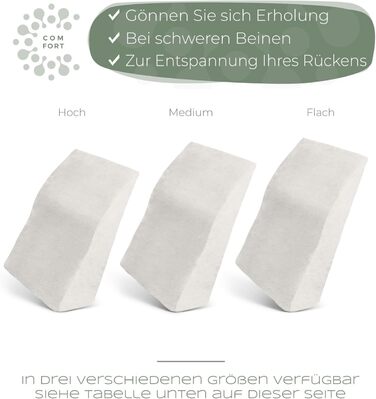 Подушка для ніг та колін, підняття ніг, валика для ніг, клиновий килимок, підтримка ніг та колін, ідеально для лімфодренажу та венозної недостатності, сірий, середній розмір