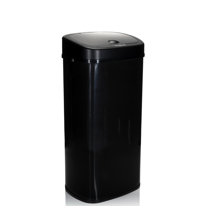 Сміттєвий контейнер / Відро для сміття CLEAN VI з датчиком 68л, сталь, чорний, hjh OFFICE