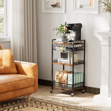 Підставка для капсул Nespresso та Keuring з 5 ярусами, з висувними ящиками та колесами. Організатор для капсул кави та аксесуарів на кухню