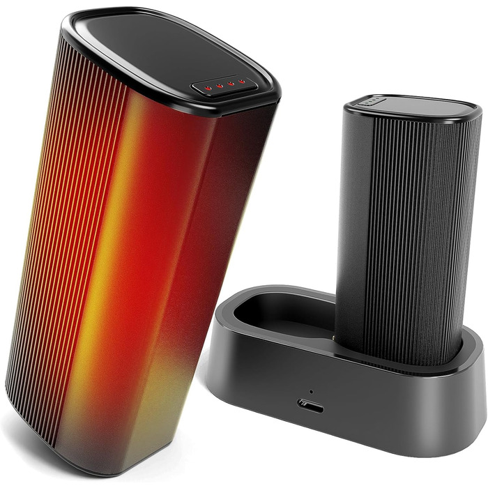 Електричні грілки для рук KINREECELL 10000mAh, 2 шт., з магнітним з'єднанням, зарядний кейс, 4 режими нагріву, до 55°C, тривалий час роботи, портативні