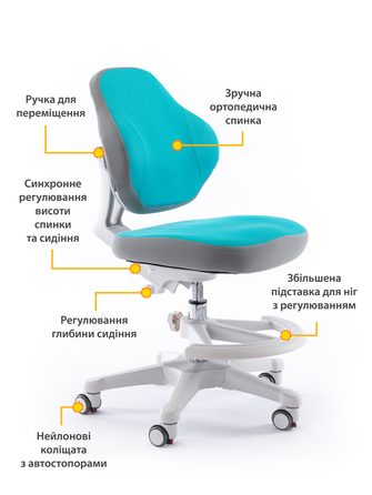 Дитяче крісло Evo-кids Mio Classic Blue (арт.Y-405 KBL)