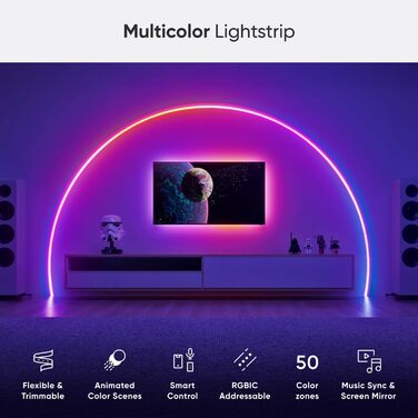 Nanoleaf String Lights Outdoor IP44 | 25 метрів, 300 LED, 18W, 220-240VAC, EU | Рядок світлодіодів для декорування