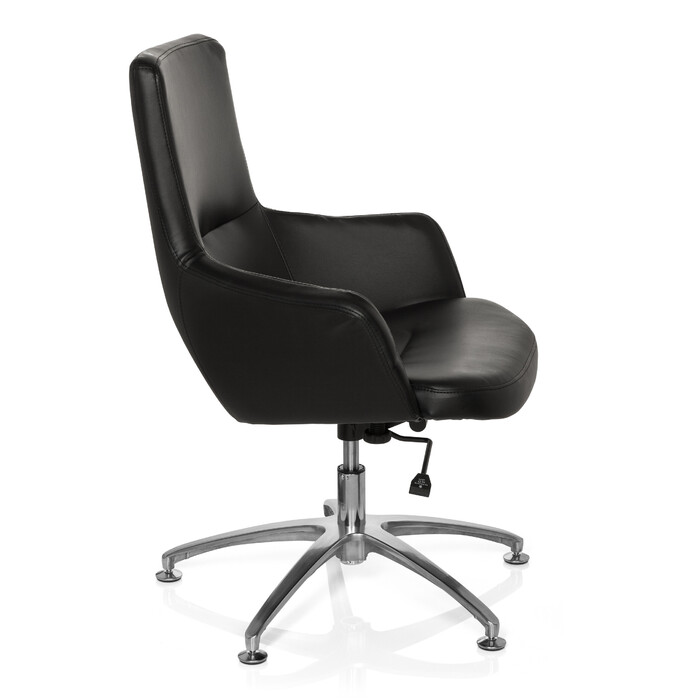 Крісло-релакс SHAKE 300, штучна шкіра, чорний колір, hjh OFFICE