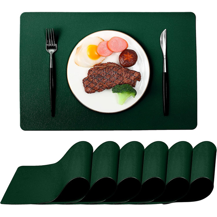 Набір серветок на стіл, 6 шт, чорного кольору, термостійкі, миючі, для кухні та обіднього столу, декор