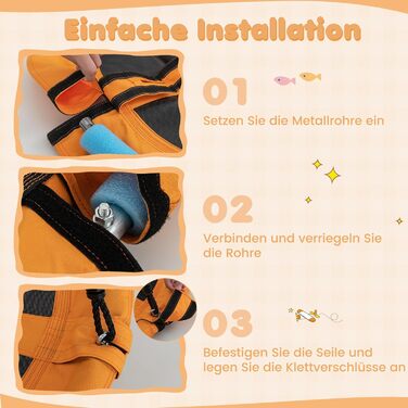 Дитяча гойдалка-гніздо COSTWAY, Ø 100 см, жовта - для дому та вулиці