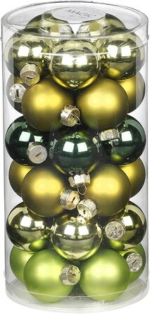Чарівні скляні різдвяні кулі 4 см х 30 шт. ялинкові кулі (Золотий луг)