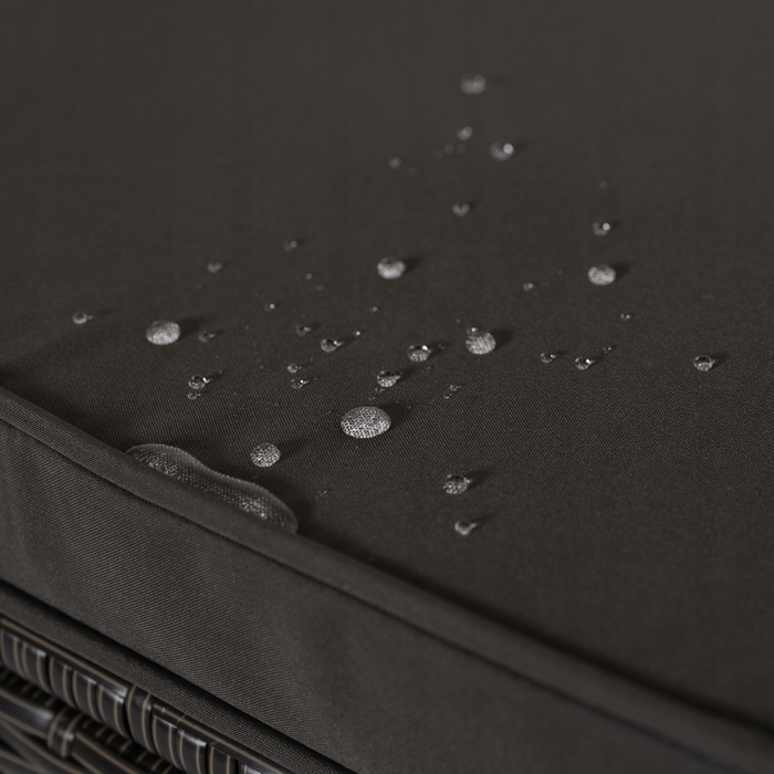 Комплект садових меблів із техноротанга MEBEL ELITE, чорний, 6 предметів