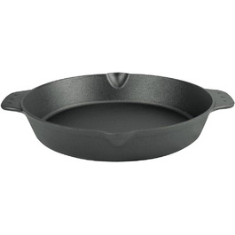 Кругла сковорода-гриль SANTOS XXL ø44 см-чавунна сковорода-тушкувати , смажити, готувати на грилі, запікати-кругла чавунна сковорода з 2 ручками -