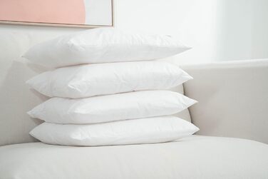 Комплект з 4 50 х 500 см Подушки преміум класу з наповнювачем з поліестерового флісу - Підходить для алергіків - Внутрішня подушка, яку можна прати - Наповнювач для декоративних подушок, подушок, диванних подушок (40 х 40 см)