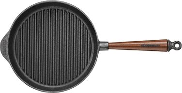 Сковорода-гриль 25 см, дерев'яна ручка зі шведського бука