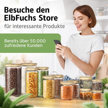 Набір скляних банок для зберігання з кришкою, 4 шт. (300, 500, 700, 1000 мл) | Герметичні, захищені від молі | Для спецій та продуктів харчування