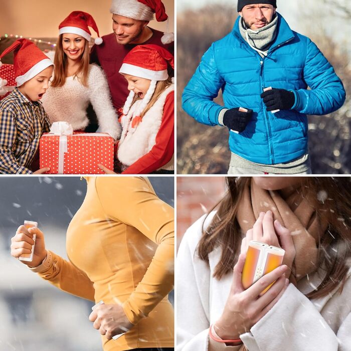 Jonwall Електричні грілки для рук, перезаряджаються, 2 шт., USB, 3 рівні нагріву, для кемпінгу, гольфу, подарунок для жінок та чоловіків (Рожевий)