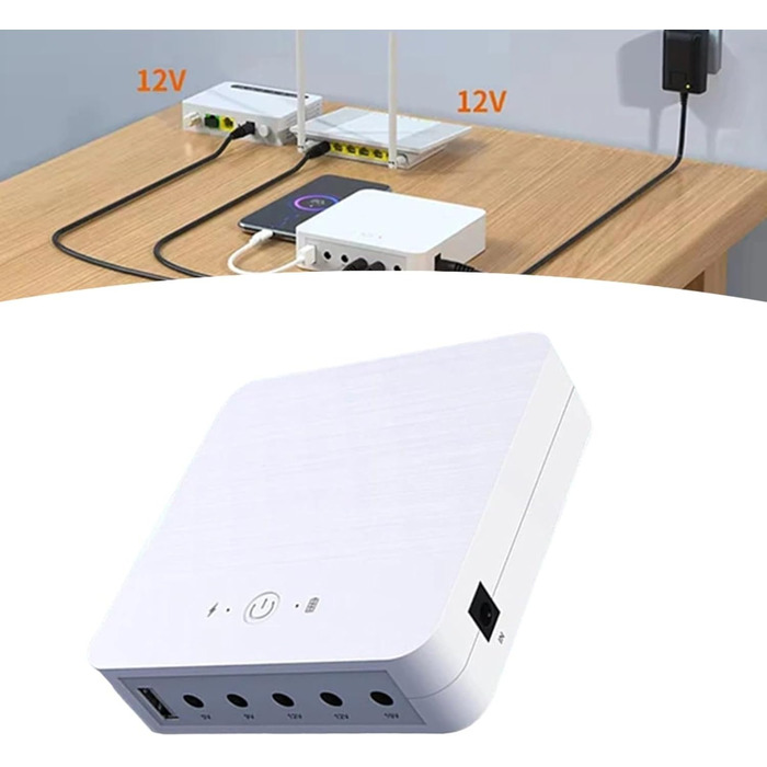Mini USV 13200mAh з живленням від акумулятора для роутера: 5V, 9V, 12V, 19V