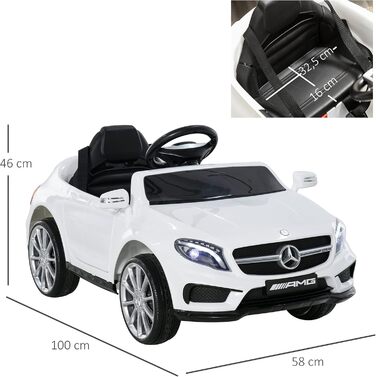 Дитячий електромобіль Mercedes-Benz GLA з пультом, MP3, USB, світлом і звуком, для дітей від 3 років, вантажність 30 кг