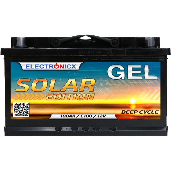 Акумулятор 12V 100Ah GEL для сонячних батарей, човнів, автофургонів, караванів