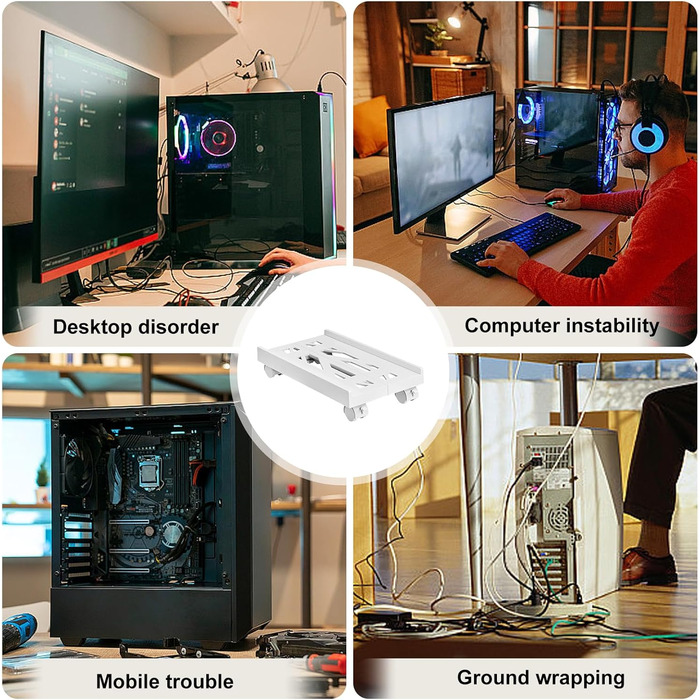 Підставка для комп'ютера SPORWAY: мобільна платформа для системного блоку з 4 колесами
