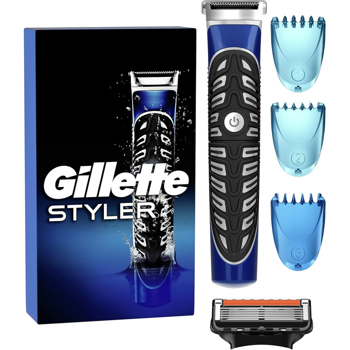 Чоловіча бритва Gillette Fusion 5 Styler, тример для бороди лезо 3 гребінця, подарунок для чоловіків