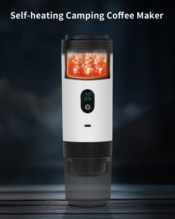 Портативна електрична кавомашина Eversange для еспресо, подорожей, сумісна з меленою кавою та капсулами Nespresso (зелена з LCD-дисплеєм)