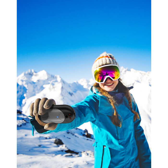 Електричний грієчка з ліхтариком, багаторазовий, 6000 mAh, зарядний, для кемпінгу, на подарунок, чоловікам, жінкам, дітям