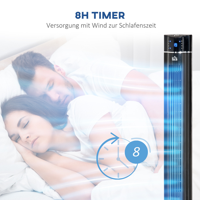 Вентилятор 2-в-1: підлоговий та настільний, чорний (32 см x 32 см x 106,8 см)