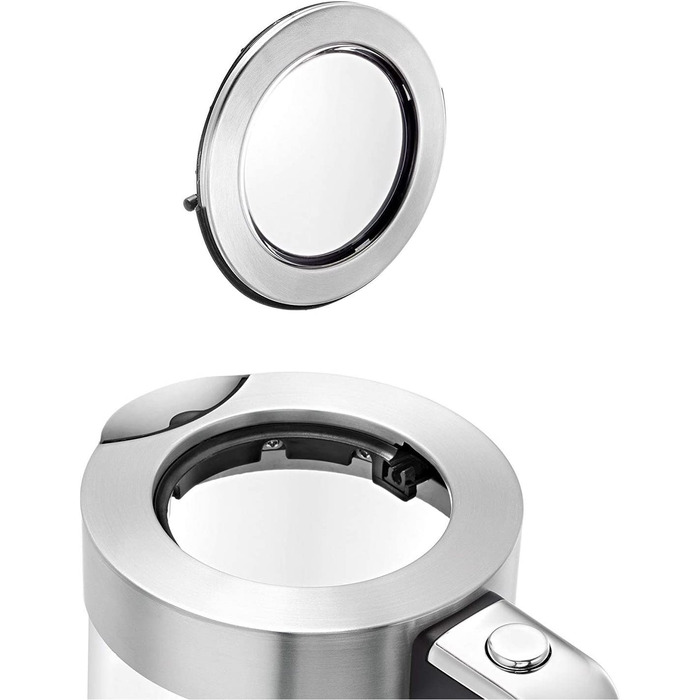 Електричний чайник WMF Lono зі скла, 1,7 л, з фільтром від накипу, бездротовий, 3000 Вт, матова нержавіюча сталь