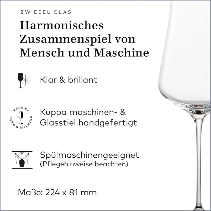 Кельмахи Zwiesel Glas для червоного та білого вина, набір 2 шт. з Tritan-кристалу, стійкі до миття в посудомийній машині