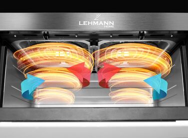 Фритюрниця повітряна LEHMANN XXL з 2 камерами (9л) - 13 програм, Touchscreen, антипригарне покриття