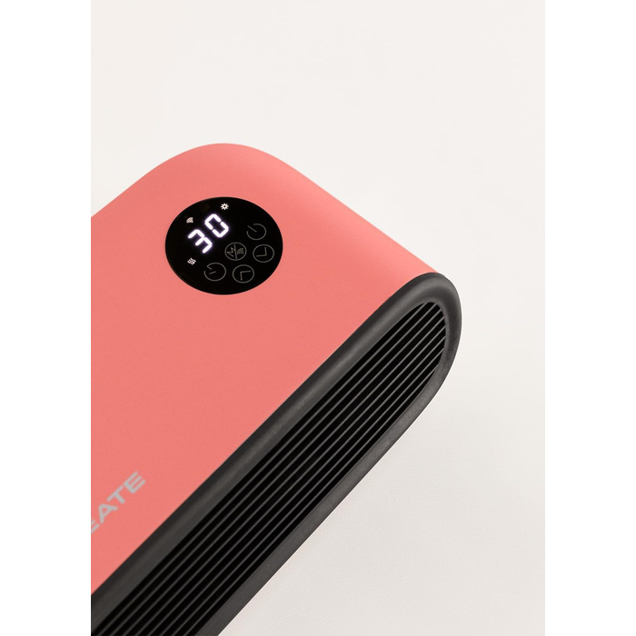 Електрична тепла стіна/підлога з Wi-Fi, салатовий колір, керування через додаток, до 20 м², датчик відкриття, захист від перекидання, 3 режими, LCD-дисплей, 2000W (Терракота)