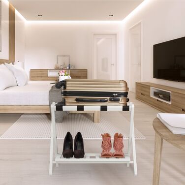 Підставка для валіз Relaxdays, складна з двома полицями