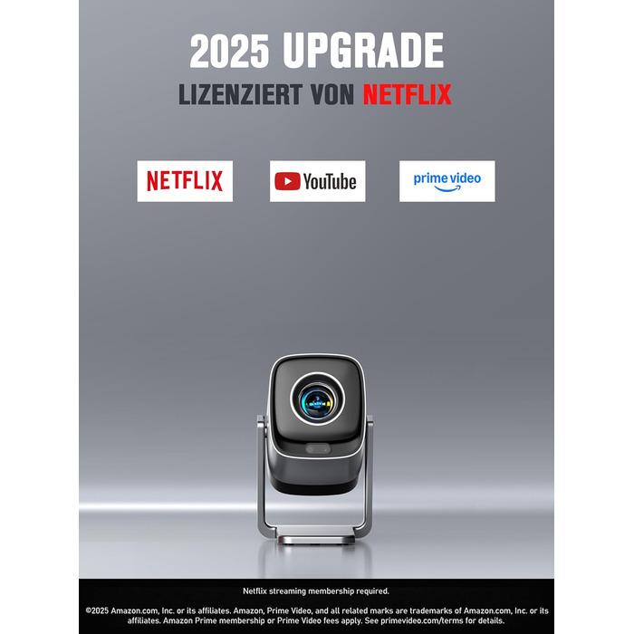 Mini проєктор 1080P з WiFi, Bluetooth, Dolby Audio та автофокусом, XuanPad, 210° обертання, фільтр пилу та система охолодження