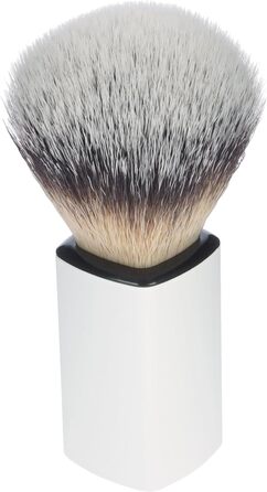Щітка для гоління синтетичного волосся, з білою пластиковою ручкою, висота 10 см Кільце Ø 21