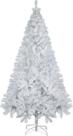 Ялинка САЛКАР штучна з 868 вершинами, ялинка штучна швидкого будівництва з урахуванням рослинності. Підставка для різдвяної ялинки, Різдвяна прикраса-2,1 м (білий, 210 см)