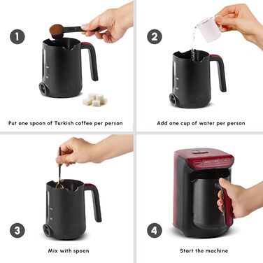 Кавомашина KARACA Hatır Roast для приготування турецького кави, рожеве золото, 5 чашок, 535W, з системою попередження, рожевий