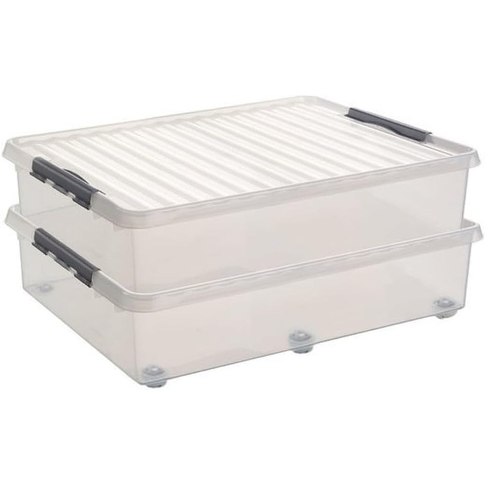 Рулонний ящик для сонцезахисних засобів Q-Line, пластиковий, прозорий, 60 літрів