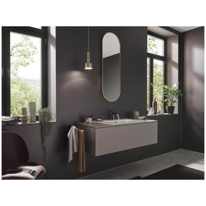 Змішувач для ванної кімнати Hansgrohe Talis E з виливом 110 мм, чорний матовий хром, економія води (EcoSmart), без зливу