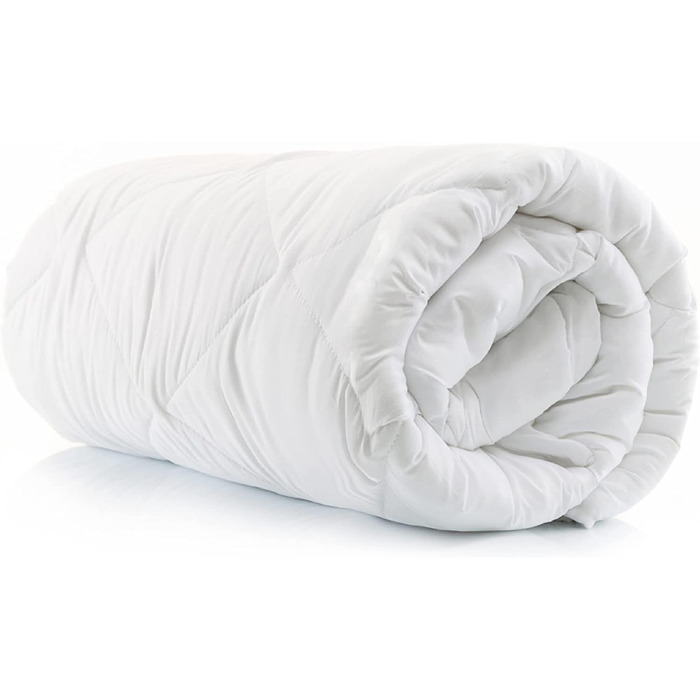 Ковдра BEDSURE 135x200 см - чотирисезонна, стегане покриття, сертифікат Oeko-Tex, білий колір, для алергіків, 300 GSM