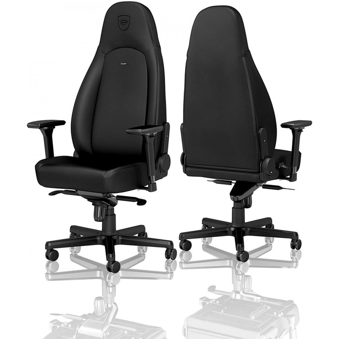 Крісло ігрове Noblechairs ICON Cognac/Schwarz - ергономічне, 150 кг, з подушками