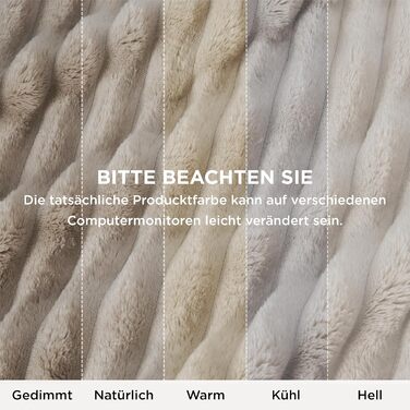 BEDSURE Плед-декор для дому - теплий вовняний та флісовий плед, ковдра на диван, великий м'який плед для вітальні, бежевий, 150 x 200 см