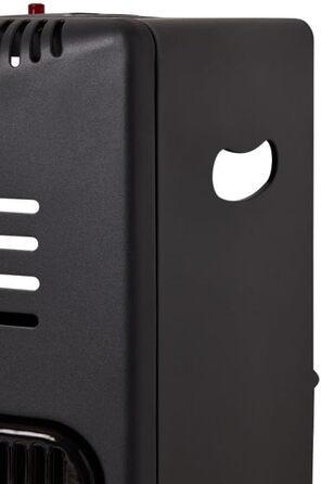 Газова додаткова піч Favex 8630047 – готова до використання з шлангом та редуктором – інфрачервовий керамічний нагрівач – 3 режими потужності до 40 м² – сталь, чорний колір