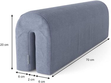 Захисний бортик для ліжечка Bettumrandung 70x20 см сірий, універсальний, для безпеки малюка