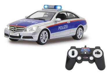 Модель Mercedes-Benz E350 Coupe 1:16 JAMARA 410023, 2.4GHz, срібно-червоний, поліцейська, зі звуковими та світловими ефектами