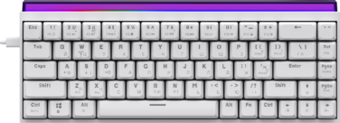 Дротова механічна клавіатура Ajazz NK68 Red switches White (NK68-R-W)