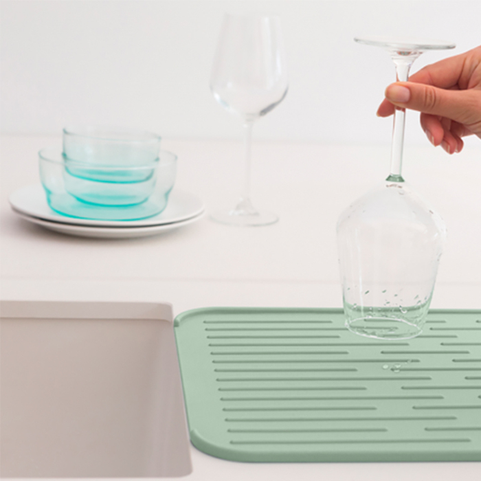 Килимок-сушарка для посуду Brabantia Dish Washing + Organising 44х32 см зелений (203329), Зелений