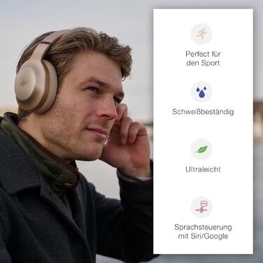 Накладні навушники SOUNDLIVING Wave Bluetooth 5.0 Шумозаглушення 40 годин ігрового часу Hi-Fi Золотий