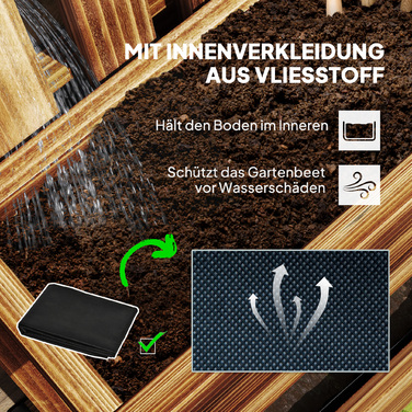 Набір квіткових ящиків для кріплення на стіну, з можливістю вільного розміщення, масивна деревина, 60 x 16 x 80 см