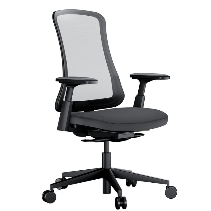 Офісний стілець ProtoArc Flexer ергономічний чорний з регулюванням глибини сидіння та дихаючою сітчастою спинкою для дому та офісу