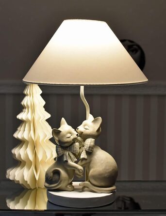 Настільна лампа фігурка кота дитяча кімната лампа (без лампочки) кіт настільна лампа біла лампа cw613 Palazzo Exklusiv